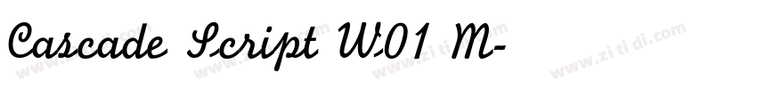 Cascade Script W01 M字体转换